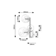 Aplica de perete Rabalux ASLOV metal, sticla, auriu, transparent, G9 - 71299