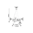 Pendul Rabalux ASLOV metal, sticla, auriu, transparent, G9 - 71300
