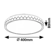 Plafoniera Rabalux MALIN metal, plastic, negru, alb, LED, 24W, 3000-6500K, 1500Lm - 71303
