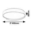 Plafoniera Rabalux LALEH metal, plastic, negru, alb, LED, 24W, 3000-6500K, 1500Lm - 71305