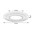 Plafoniera Rabalux TANELI2 metal, acril, auriu, alb, LED, 56W, 4950lm, 3000K-4000K-6000K - 71314