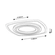 Plafoniera Rabalux TANELI2 metal, acril, auriu, alb, LED, 60W, 4950lm, 3000K-4000K-6000K - 71317