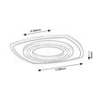 Plafoniera Rabalux TANELI2 metal, acril, crom, alb, LED, 60W, 6100lm, 3000K-4000K-6000K - 71318