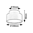 Plafoniera Rabalux OVIDIA metal, plastic, negru, alb, LED, 24W, 3000K, 1110Lm - 71320