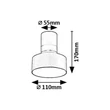 Plafoniera Rabalux OVIDIA metal, plastic, negru, alb, LED, 10W, 3000K, 640Lm - 71321