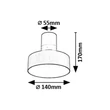 Plafoniera Rabalux OVIDIA metal, plastic, negru, alb, LED, 16W, 3000K, 800Lm - 71322