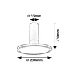 Plafoniera Rabalux OVIDIA metal, plastic, negru, alb, LED, 20W, 3000K, 1370Lm - 71323