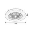 Plafoniera cu ventilator Rabalux DALFON2 metal, plastic, negru, alb, LED, 48W, 1900lm, 3000K-6500K - 71329