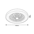 Plafoniera cu ventilator Rabalux DALFON2 metal, plastic, alb, LED, 48W, 2400lm, 3000K-6500K - 71332