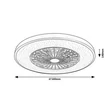 Plafoniera cu ventilator Rabalux DALFON2 metal, plastic, negru, alb, LED, 72W, 2100lm, 3000K-6500K - 71334