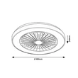 Plafoniera cu ventilator Rabalux DALFON2 plastic, negru, alb, LED, 40W, 2200lm, 3000K-4000K-6000K - 71336