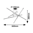 Plafoniera Rabalux HENLI metal, plastic, aur, alb, LED, 40W, 3000K, 2800Lm - 71339
