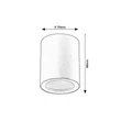Plafoniera Rabalux KOVEN metal, sticla, alb, transparent, GU10, IP44 - 71343