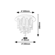 Plafoniera Rabalux RAMIRA metal, acril, aur, transparent, G9 - 71355