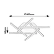 Plafoniera Rabalux SEVERINE metal, plastic, negru, aur, alb, LED, 40W, 3000K, 2060Lm - 71365