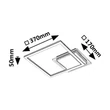 Plafoniera Rabalux OTTAVIA metal, acril, negru, alb, LED, 24W, 3000K, 2000Lm - 71370