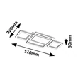 Plafoniera Rabalux DONYA metal, acril, negru, alb, LED, 24W, 4000K, 1500Lm - 71374