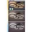 Plafoniera Rabalux ARANIS metal, acril, negru, alb, LED, 40W, 3000-6500K, 2300Lm - 71379