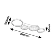 Plafoniera Rabalux ARANIS metal, acril, negru, alb, LED, 40W, 3000-6500K, 2300Lm - 71379