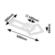 Plafoniera Rabalux ELLINOR metal, plastic, crom, alb, LED, 24W, 3000K, 2020Lm - 71381