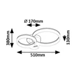 Plafoniera Rabalux AMILIA metal, plastic, negru, alb, LED, 24W, 3000-4000-6500K, 2070Lm - 71385