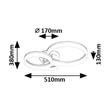 Plafoniera Rabalux AMILIA metal, plastic, crom, alb, LED, 24W, 3000-4000-6500K, 2650Lm - 71387