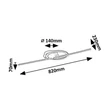 Plafoniera Rabalux TWISTERRA metal, plastic, negru, alb, LED, 24W, 4000K, 1800Lm - 71395