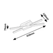 Plafoniera Rabalux DEMIR metal, plastic, negru, aur, alb, LED, 16W, 4000K, 1200Lm - 71396