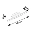 Plafoniera Rabalux DEMIR metal, plastic, negru, aur, alb, LED, 8W, 4000K, 840Lm - 71397