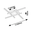 Plafoniera Rabalux DEMIR metal, plastic, negru, aur, alb, LED, 24W, 4000K, 1880Lm - 71398