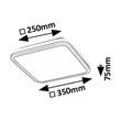 Plafoniera Rabalux SERKAN metal, plastic, negru, alb, LED, 43W, 3000-6500K, 2600Lm - 71399