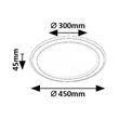 Plafoniera Rabalux GOLWEN metal, acril, negru, alb, RGB-LED, 22W, 3000-6500K, 1550Lm - 71406