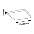 Plafoniera Rabalux ALENZO  plastic, negru, alb, LED, 36W, 3000-6000K, 2270Lm,IP44 - 71433