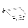 Plafoniera Rabalux ALENZO  plastic, negru, alb, LED, 36W, 3000-6000K, 2300Lm,IP44 - 71434