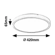 Plafoniera Rabalux ALENZO  plastic, negru, alb, RGB-LED, 36W, 3000-4000-6000K, 2380Lm,IP44 - 71441