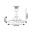 Pendul Rabalux MENAZI metal, silicon, negru, alb, LED, 46W, 3000-6500K, 4160Lm - 72022
