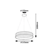 Pendul Rabalux FARENZO metal, fetru, negru, gri, LED, 40W, 3000-4000K, 2000Lm - 72032