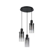 Pendul Rabalux FUMEA metal, sticla, negru, fumuriu, E27 - 72038