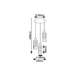 Pendul Rabalux FUMEA metal, sticla, negru, fumuriu, E27 - 72038
