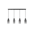 Pendul Rabalux FUMEA metal, sticla, negru, fumuriu, E27 - 72039