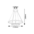 Pendul Rabalux JASERO metal, silicon, negru, alb, LED, 42W, 3000-6500K, 2260Lm - 72040