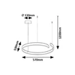Pendul Rabalux SILNORA metal, silicon, negru, alb, LED, 35W, 3000-4000-6500K, 2200Lm - 72114