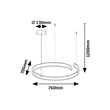 Pendul Rabalux SILNORA metal, silicon, negru, alb, LED, 45W, 3000-4000-6500K, 3000Lm - 72115