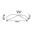 Plafoniera Rabalux CASTIEL metal, acril, aur, alb, LED, 30W, 3000K, 1900Lm - 72116