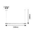 Pendul Rabalux NIVARO metal, acril, negru, alb, LED, 28W, 3000K, 3050Lm - 72169