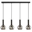 Pendul Rabalux CENTIO metal, sticla, negru, fumuriu, E27 - 72174