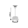 Pendul Rabalux FARELIA metal, fetru, negru, gri, E27 - 72189