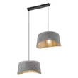Pendul Rabalux FARELIA metal, fetru, negru, gri, E27 - 72190