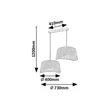 Pendul Rabalux FARELIA metal, fetru, negru, gri, E27 - 72190