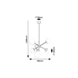 Pendul Rabalux MEDUZA metal, sticla, negru, alb, E14 - 72194